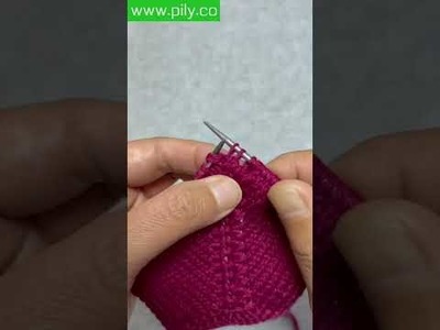 How to knit - how to knit stitch technique step by step slowly #shorts