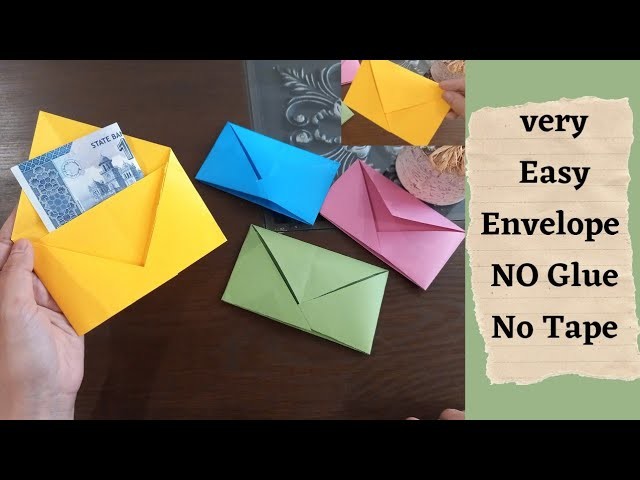 How to Make Envelope With NO Glue , Tape , Scissors at Home | Very Easy Diy Paper Craft diy