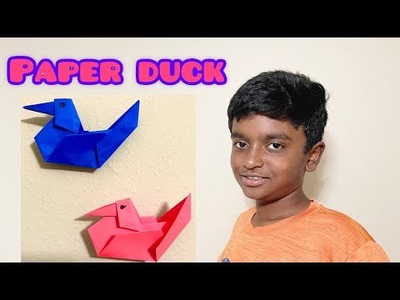 How to make PAPER DUCK || Simple and Easy PAPER DUCK || Easy Paper Crafts || H shadow