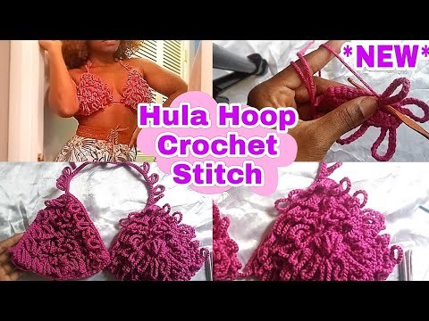 Hula Hoop Crochet Stitch *NEW* | Hula Hoop Bikini Top | Crochet Tutorial | Easy