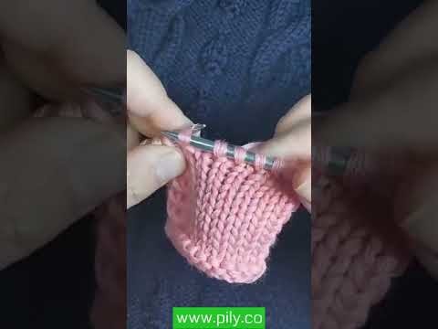 Knit stitch for knitting - how to purl stitch for total beginners #shorts