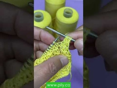 Knitting step by step - how to knit stitch technique step by step slowly #shorts