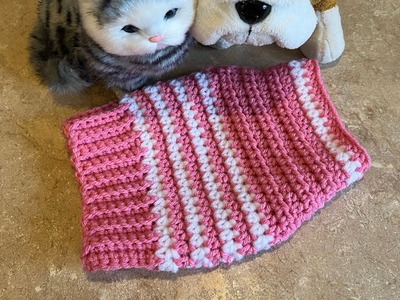 Pet Sweater Crochet Tutorial - Xsmall