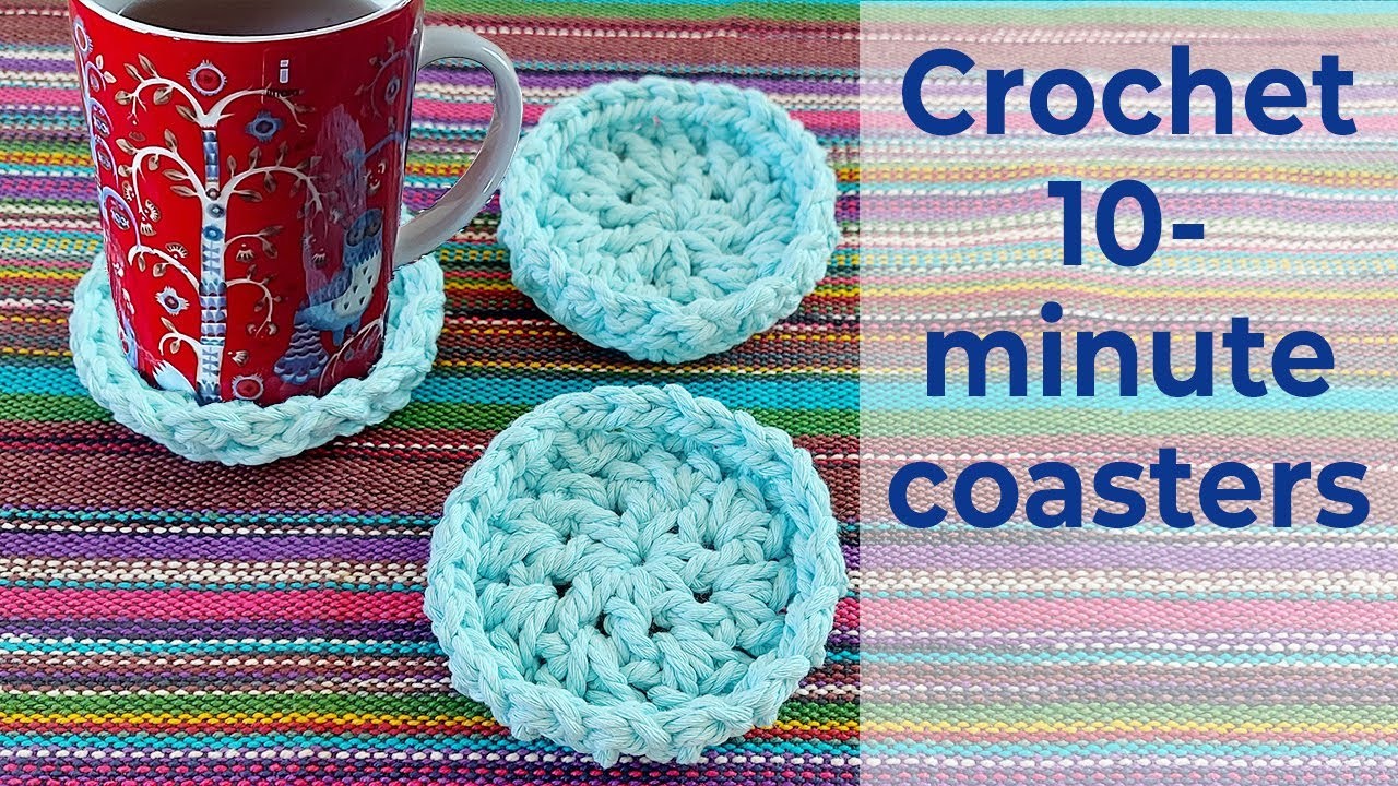 Quick and easy crochet coasters