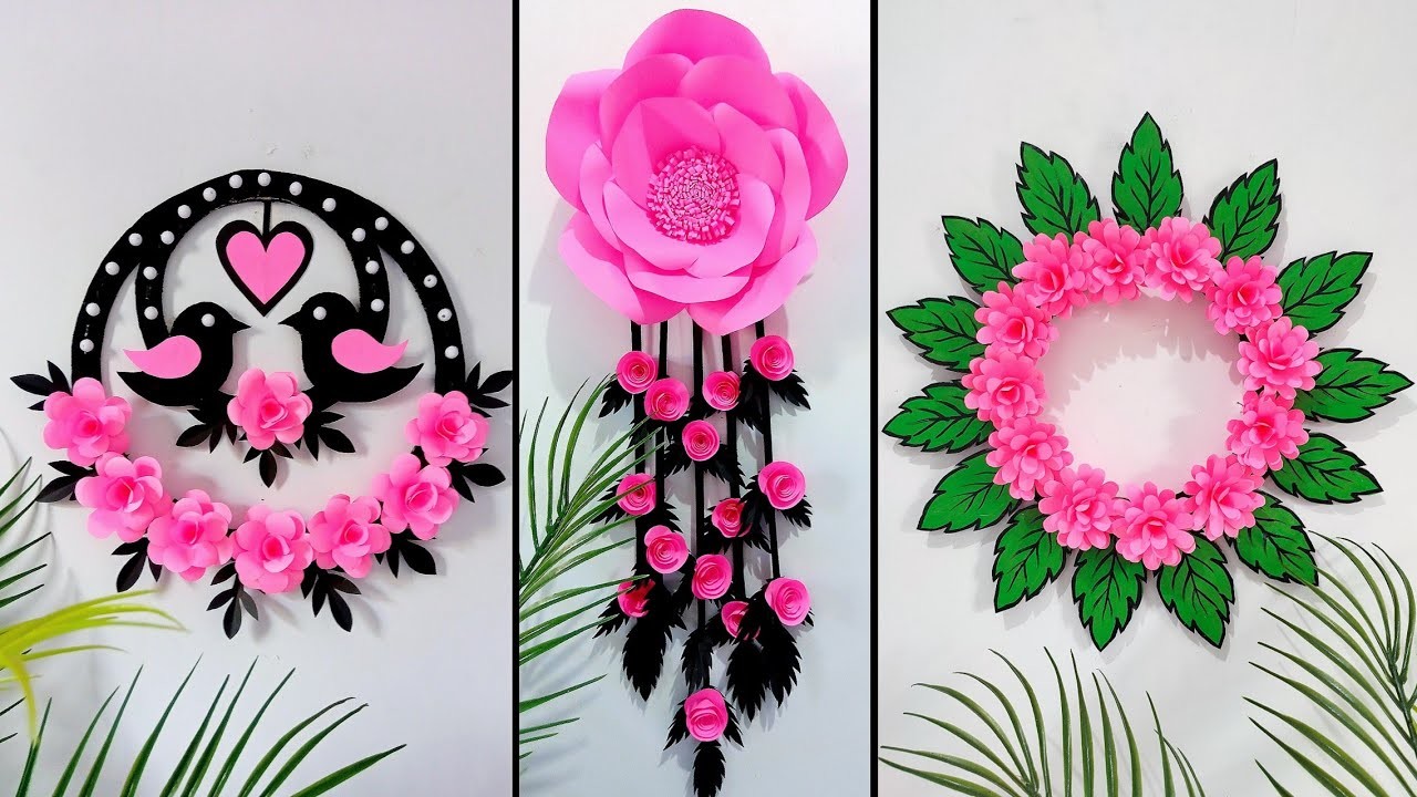 3 Unique Rose wall hanging | Paper craft for home decoration | Paper flower wall decor | Room decor