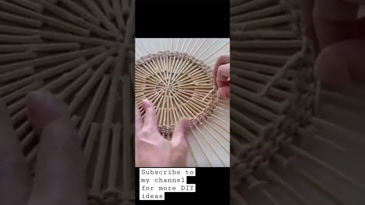DIY Woven Sunburst Mirror Wall Decor Idea