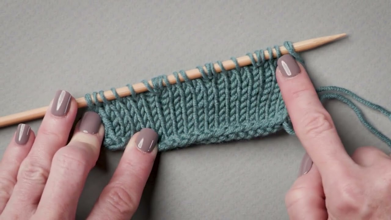 How to Knit German Short Rows. Double Stitch