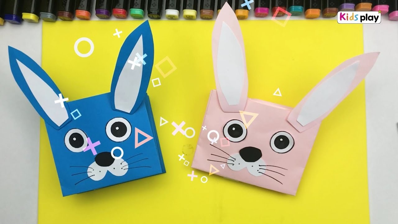 How to Make a Paper rabbit Puppet | Paper RABBIT | Paper Crafts easy #Origami #Rabbit #Puppet #Craft