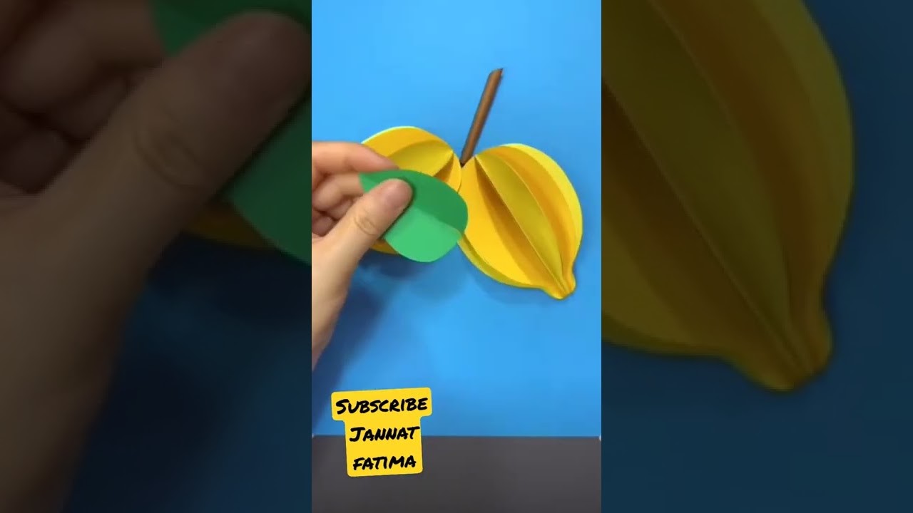 How to make lemon ???? with paper.DIY paper crafts for decoration#short #simple #easy