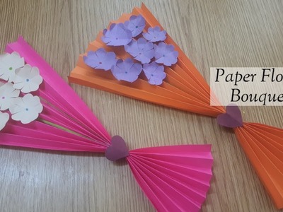 How To Make Paper Flower Bouquet For Kids | Easy Paper Crafts | KIDS Crafts | Origami