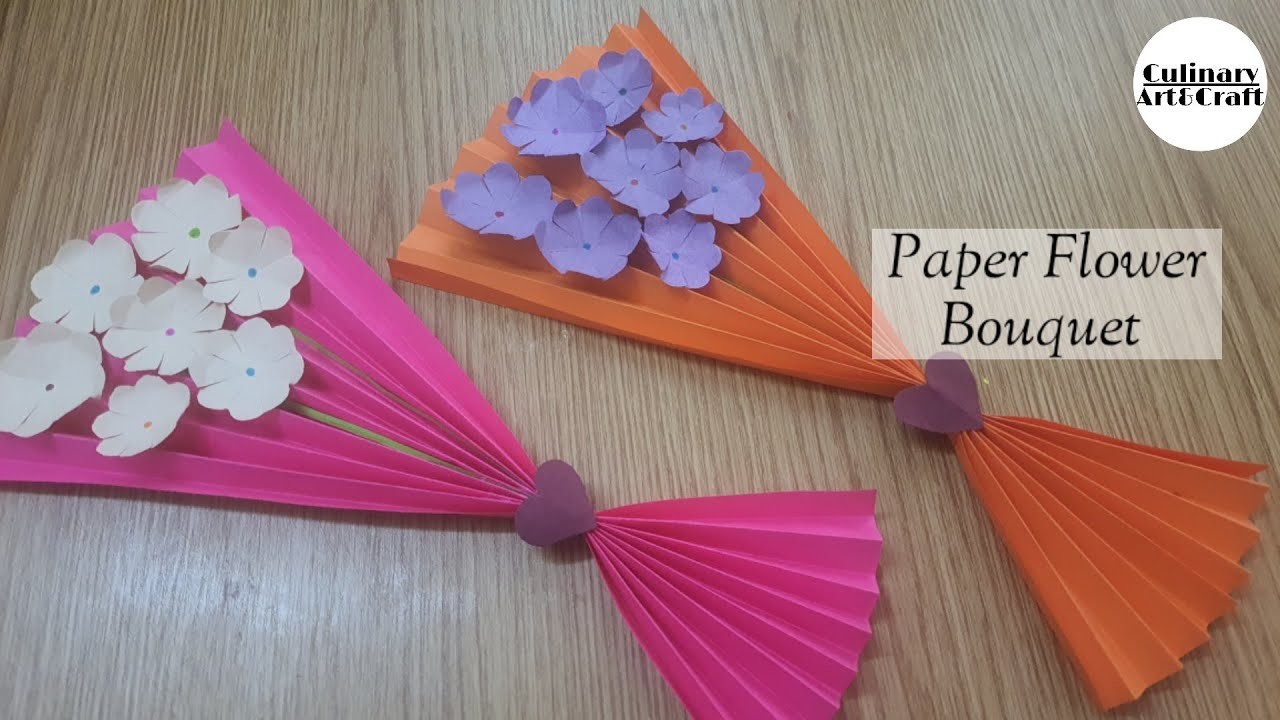 How To Make Paper Flower Bouquet For Kids | Easy Paper Crafts | KIDS Crafts | Origami
