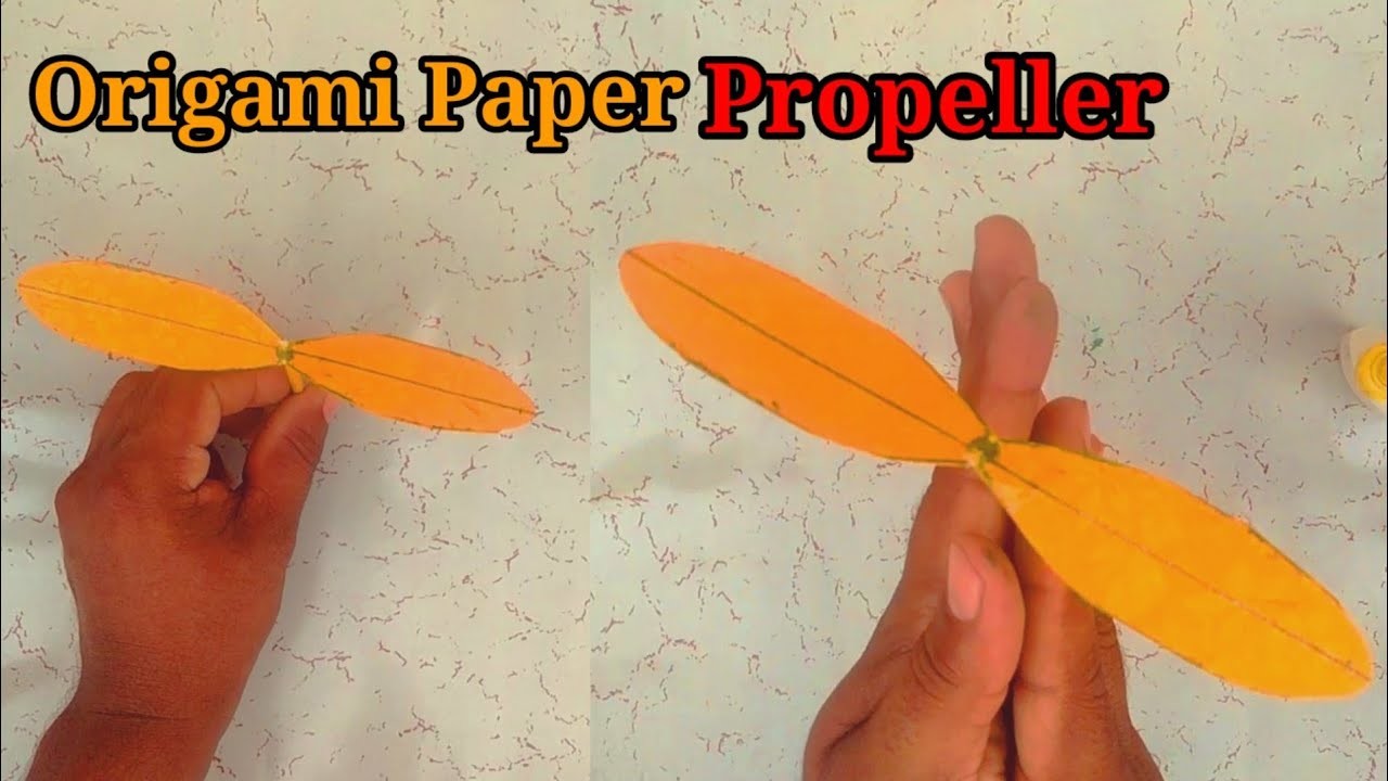 How to make paper propeller at home || origami paper propeller || simple toy