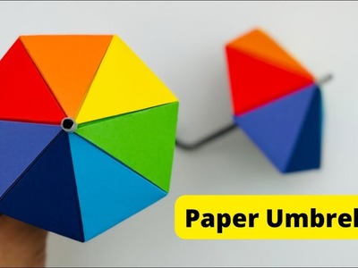How to make paper umbrella. Origami Umbrella. Paper TOY. easy paper crafts for kids