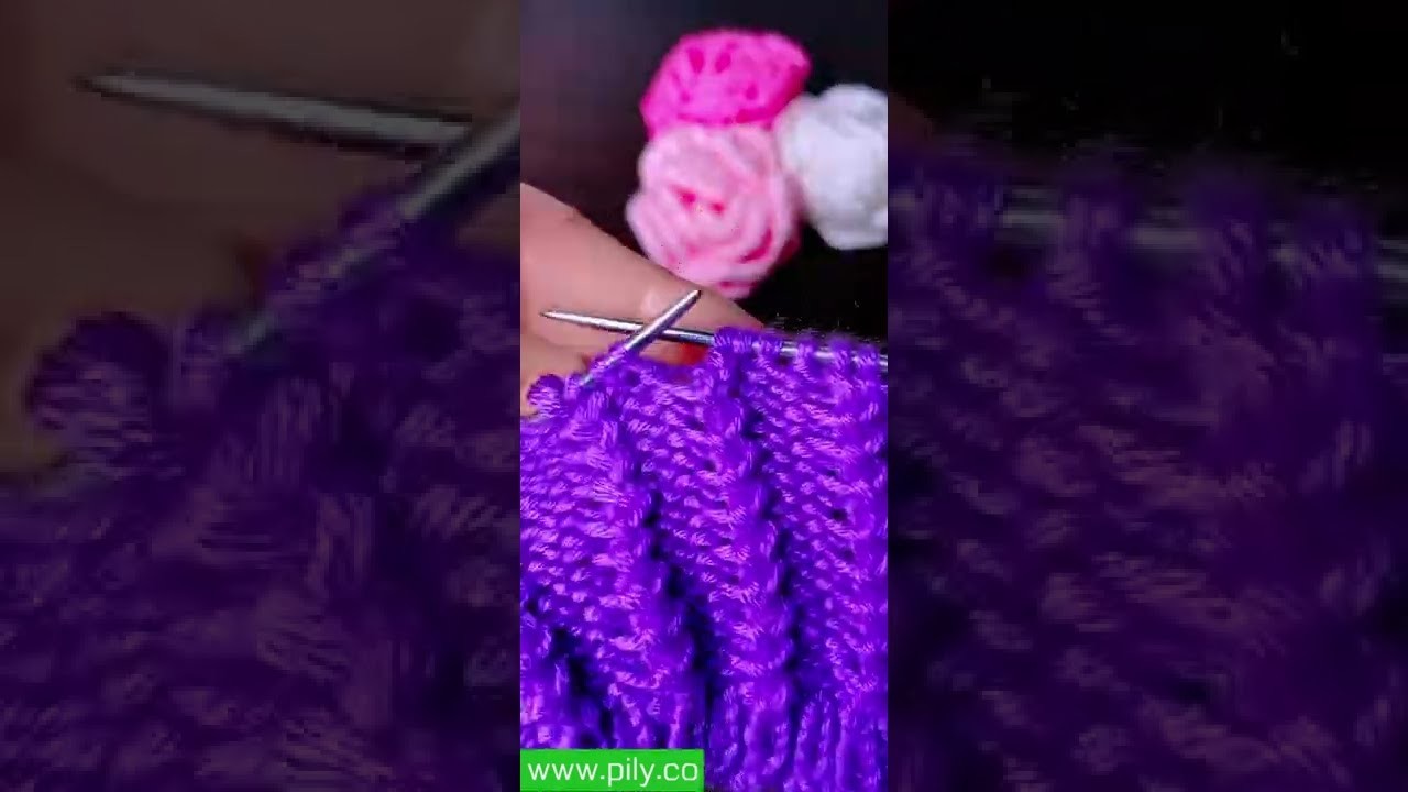 Knit stitch video - how to knit - knit stitch beginner (with closed captions cc)