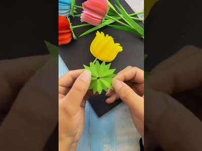 Making beautiful paper flowers.paper crafts DIY