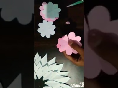 Paper crafts ll paper wall hanging ll paper flower ????????