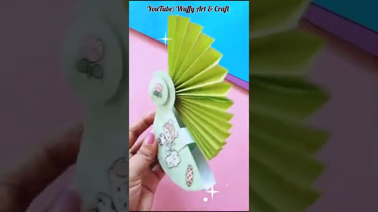 Paper Folding Hand fan | Chinese ???????? | Paper craft| DIY #youtube#viral#shorts#
