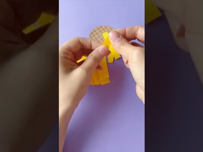 Sunflower Paper Crafts #shorts #satisfying #papercraft #diy #youtubeshorts