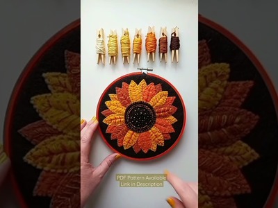 YOU CAN MAKE THIS!! | EASY Embroidery Project For Beginners | Folk Art Sunflower Hoop