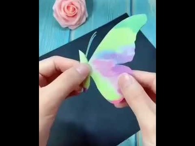Beautiful paper butterfly #shorts #ideas #diy #viral #video