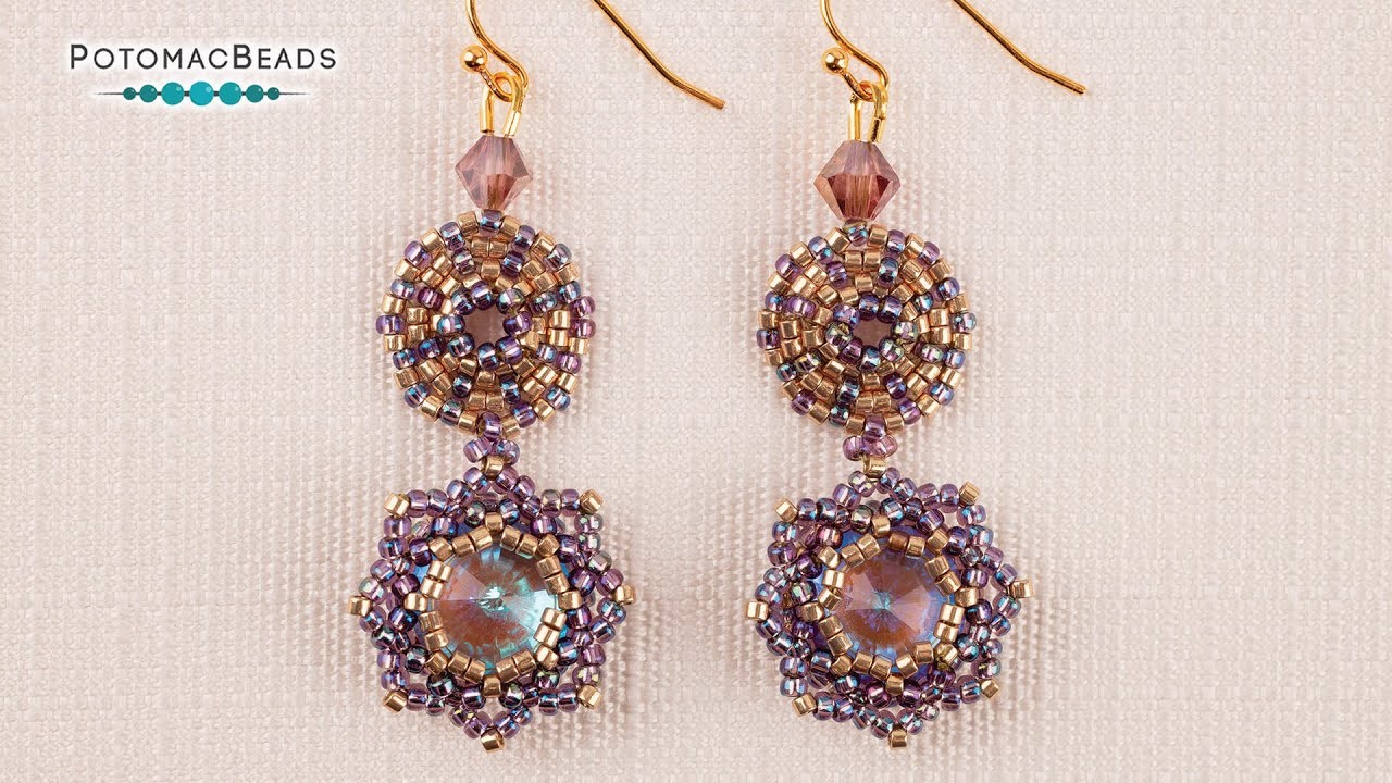 Corkscrew Crystal Earrings - DIY Jewelry Making Tutorial by PotomacBeads