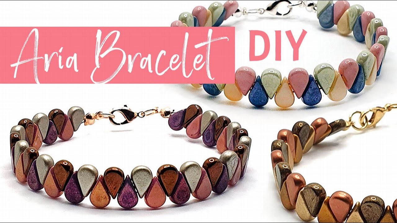 DIY Bracelet Easy Bead Stringing with Amos Par Puca Beads and Tiger tail