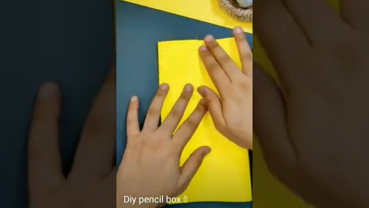 DIY paper pencil box.