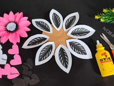 Easy paper flower wall hanging | Diy Paper craft for home decor | Easy and quick paper wall hanging