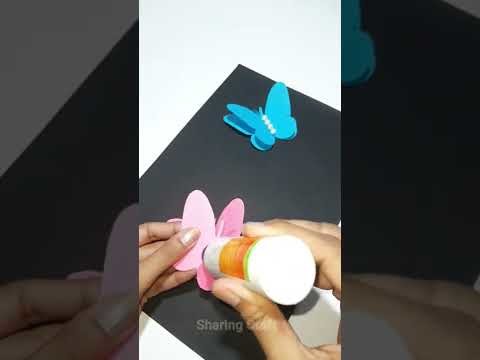 How To Make Butterfly With Paper Easy | Double Layer Paper Butterfly | Butterfly Craft #shorts #diy