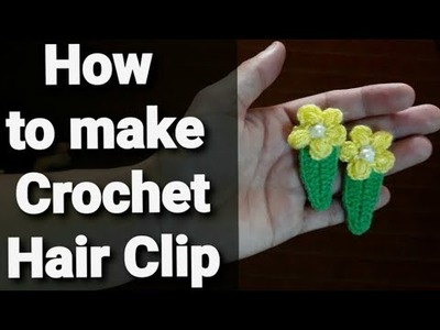 How to make crochet hair pins.clip step by step very easy and quick
