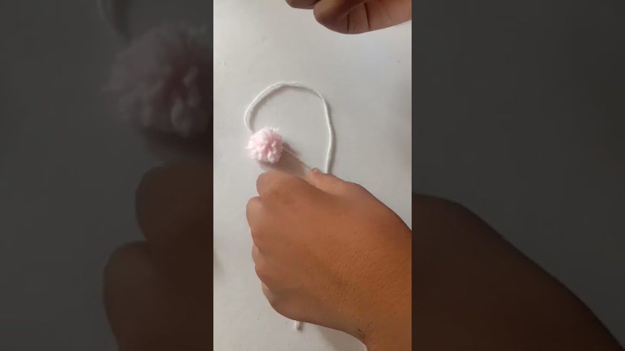 How to make hair decoration with clip and wool