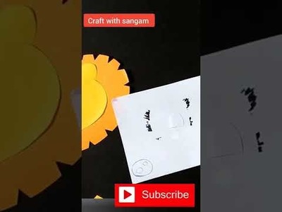 How to make lion ???????? craft with paper #youtube #shorts #craft
