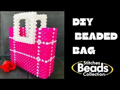 NEW DETAILED AND EASY WAY TO MAKE SQUARE SHAPED BEABED BAG AND HANDLE.How to make Beaded Bag.DIY