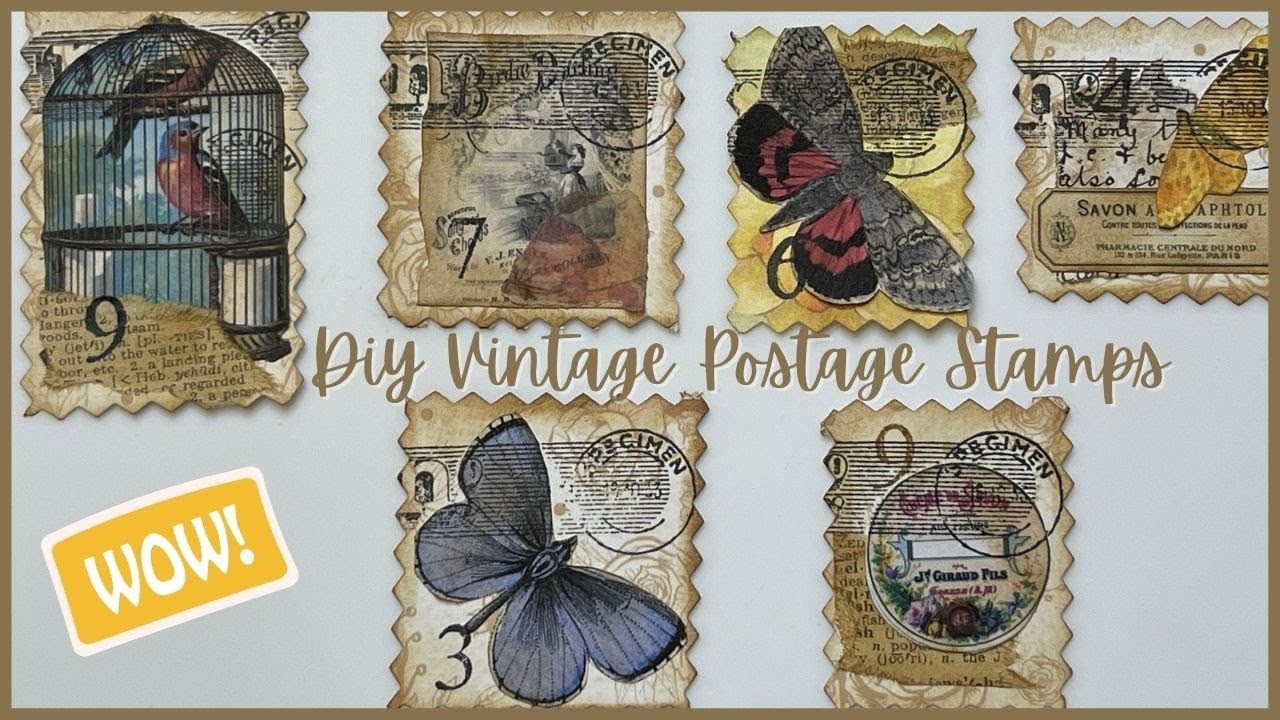 New | Diy | Vintage Postage Stamps | Paper Crafts