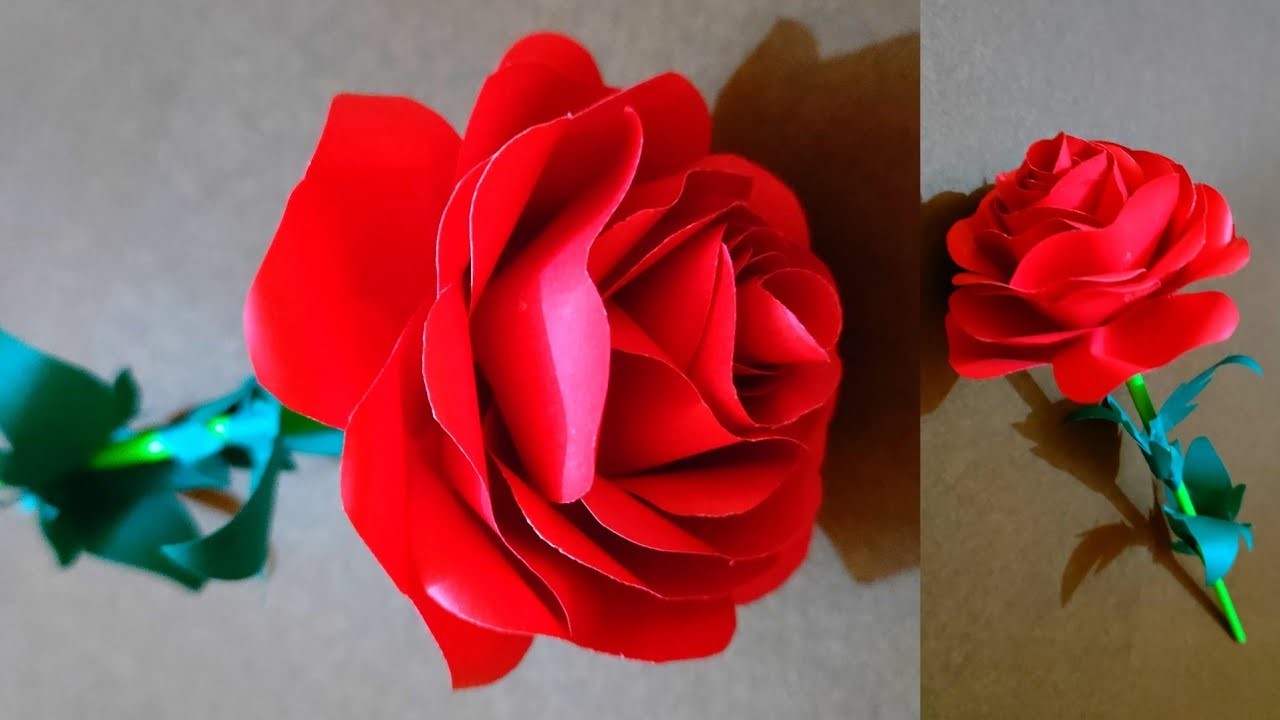 Origami Rose | how to make | DIY - Rose Flower From Paper ? How To Make | Rose | Paper Flower make