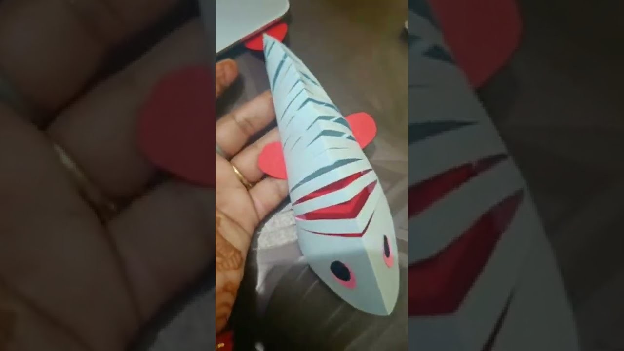 Paper fish #reels #youtube #art #diy #shorts #artist #how #howto #easy #craft #youtuber #video