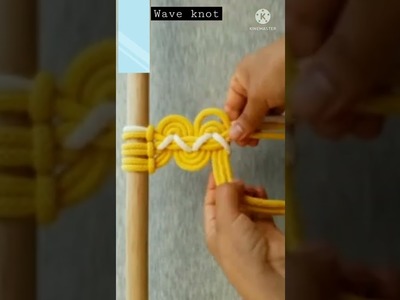 The wave knot ( Square knot variation) Easy macrame Tutorial | DIY macrame Tutorial