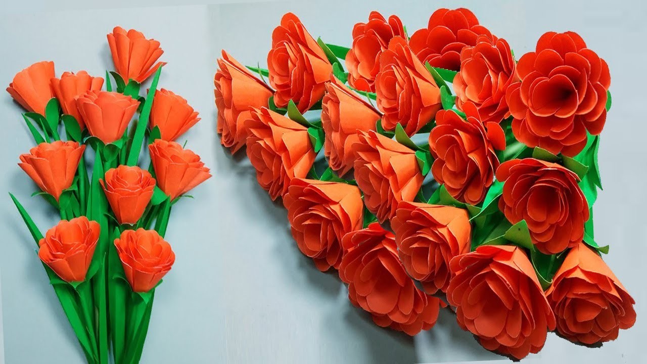 Very Easy Paper Flower Making Tutorials | DIY Paper Flowers