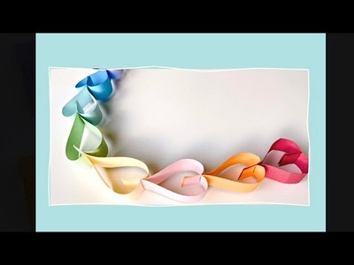 Very Easy & Quick! How to Make Pastel Rainbow Paper Heart | Easy Paper Wall Hanging Ideas #shorts