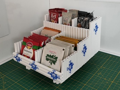 An Easy and Useful Idea - Coffee and Tea organizer box  - DIY Recycle with waste paper