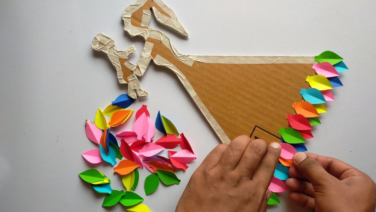 Beautiful wall hanging craft | Paper  Wallmate | mother's day craft | Wall hanging craft ideas | #58