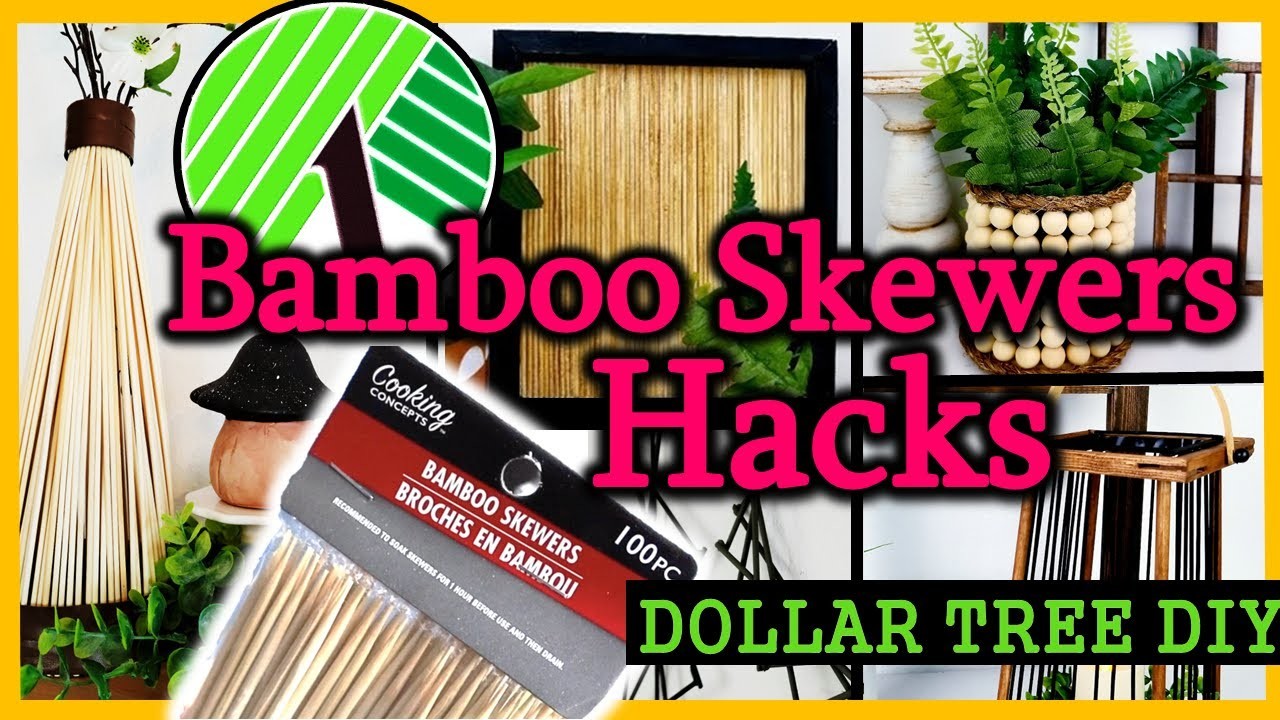 *BEST* $1 Bamboo Skewers HACKS & DIYS | Dollar Tree GENIUS Home Decor 2022