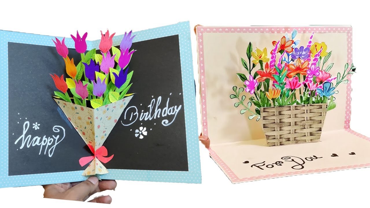 DIY FLOWER POP UP CARD l HANDMADE BIRTHDAY CARD