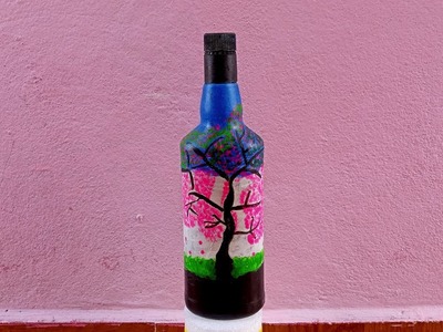 DIY Tree Painting Decorative Ideas On Glass Bottle  | Painting Decorative ideas |