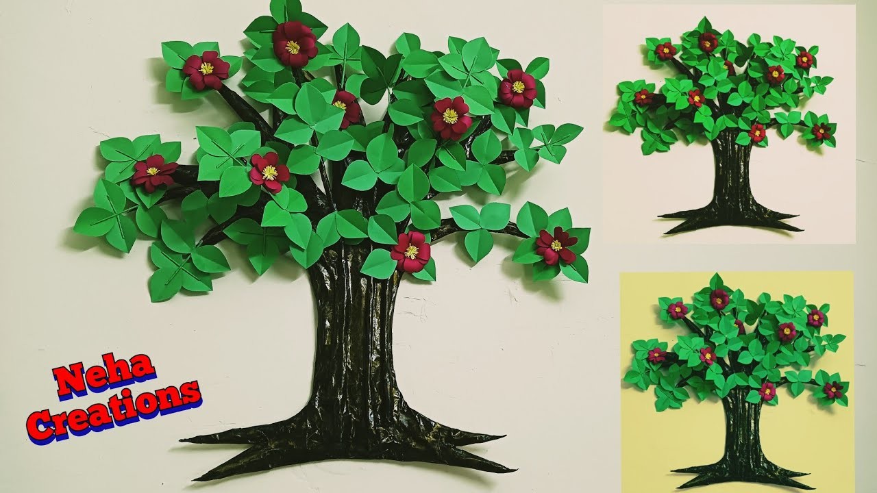 Diy Wall Hanging Craft Ideas | Diy Paper Tree | Dollar Tree Craft Idea | Diy Wall Decor