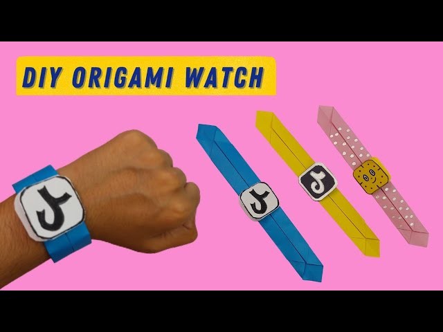 How to make easy paper watch |Origami paper Watch | Easy Origami | DIY | Paper watch | School Craft