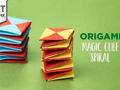 Origami Magic Cube Spiral | DIY Origami Cubes | How to make paper magical spiral cube @VENTUNO ART