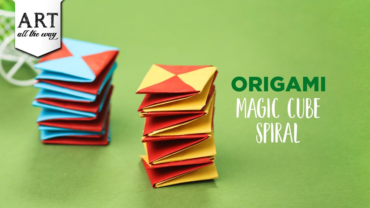 Origami Magic Cube Spiral | DIY Origami Cubes | How to make paper magical spiral cube @VENTUNO ART