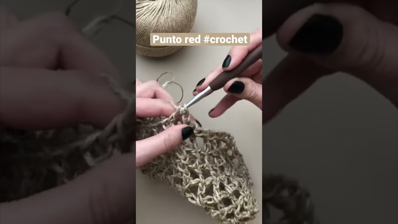 Aprender Punto Red Ganchillo | How to crochet Mesh Stitch (Filet) #shorts #ganchillo #crochet