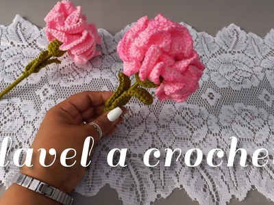 ????Clavel a crochet o ganchillo super fácil #crochet #florescroche